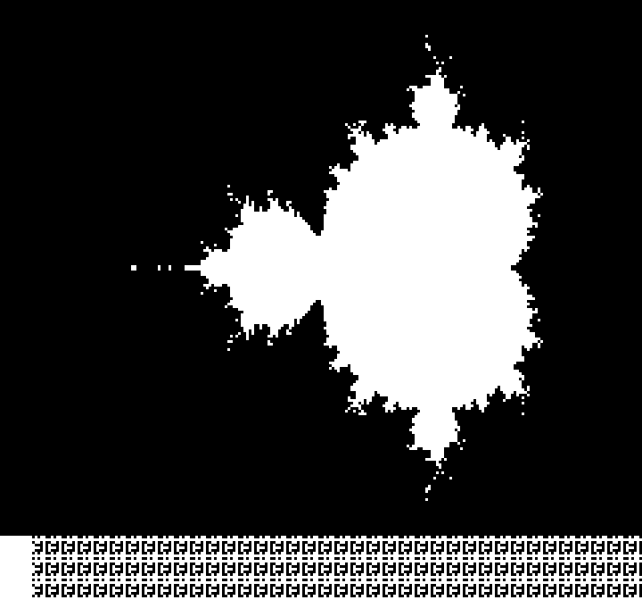 Mandelbrot set rendered on the Oric Atmos using hybrid BASIC and 6502 assembly